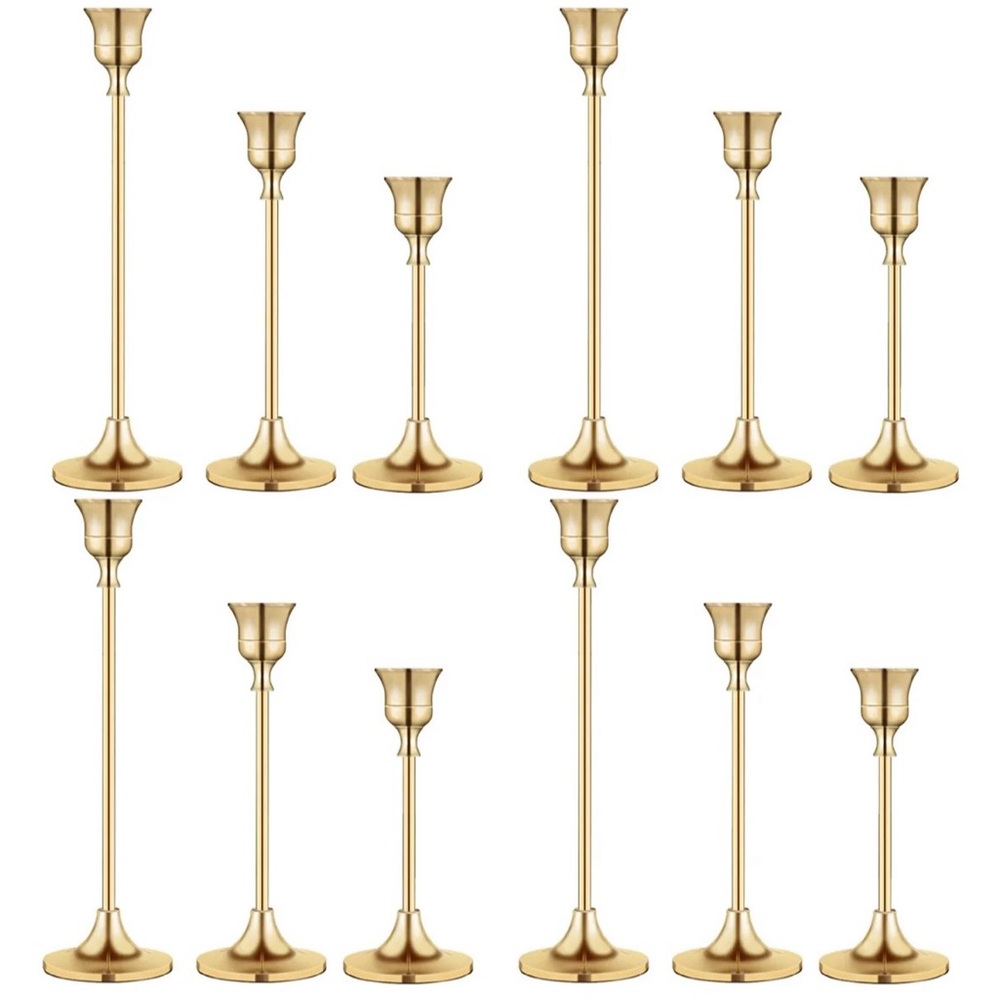 Candlestick Holders,Taper Candle Holder for Candlesticks Gold Brass Vintage